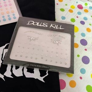 dolls kill rhinestone and pearl face and body gems